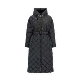 ◆당일◆25FW 트레파르 TREPAR 다이아몬드 퀄팅 사이드슬릿 롱 패딩 자켓 블랙 2529496075 002