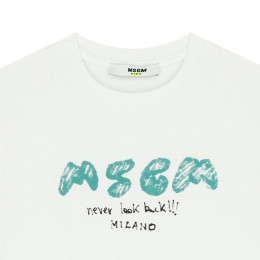 ◆키즈◆25SS 여성 로고 프린트 티셔츠 화이트 S5MSJBTH295 001