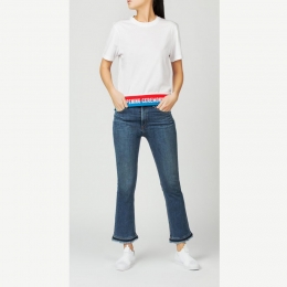 ◆11주년◆로고 트리밍 티셔츠 화이트 W17TBP22053 1100