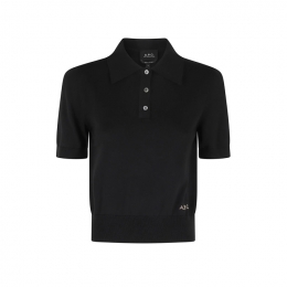 ◆당일◆26SS 로고 폴로 숏슬리브 니트 블랙 COEZJ F23479 LZZ