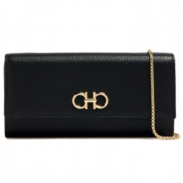 ◆당일◆25SS 더블 간치니 체인 숄더백 블랙 22-0636 0770374