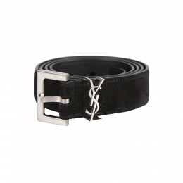 ◆당일◆26SS 모노그램 스웨이드 로고 벨트 블랙 634440 C0X0E 1000