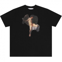 ◆12주년◆블러 카라바조 오버핏 티셔츠 블랙 OMAA038F20FAB016 1010