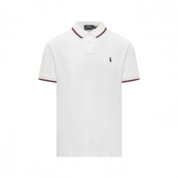 ◆당일◆26SS 포니 자수 커스텀 슬림핏 폴로 티셔츠 화이트 710842621 002