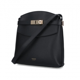 ◆당일◆26SS 허그 금장 로고 메신저 크로스백 블랙 21-9912 0780872