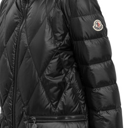 ◆당일◆24FW SERILONG 로고 패치 후드 롱 패딩자켓 블랙 1C000 08 595ZZ 999