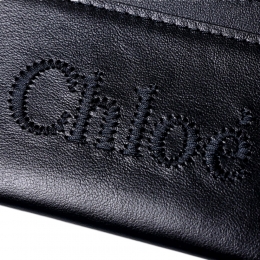 ◆당일◆25FW 로고 자수 카드지갑 블랙 CHC23SP868I10 001