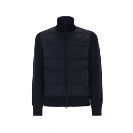 ◆당일◆25FW 로고 패치 니트 믹스 패딩자켓 네이비 9B000 40 M1131 778