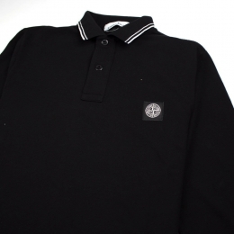 ◆당일◆26SS 로고 패치 슬림핏 롱 슬리브 폴로 티셔츠 블랙 L1S15 2200012 S0018 V0029