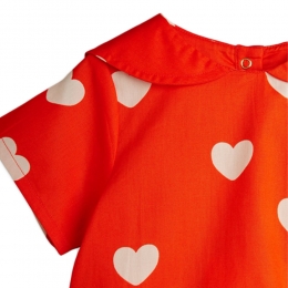 ◆키즈◆키즈 하트 패턴 우븐 하프 바디수트 레드 26140115 42