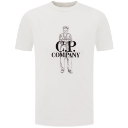 ◆당일◆25SS 자수 로고 티셔츠 화이트 18CMTS288A 006057O 103