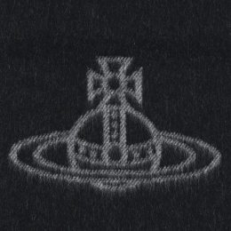 ◆당일◆25FW ORB 로고 싱글 투톤 머플러 블랙 81030006 W00ZH N401