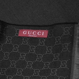 ◆당일◆26SS GG 자카드 울 머플러 블랙/그레이 848507 3G200 1063