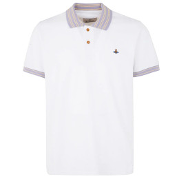 ◆당일◆24SS ORB 로고 스트라이프 폴로 티셔츠 화이트 2H01000A J0009 A401