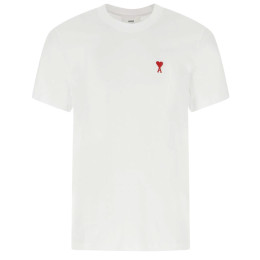 ◆당일◆24FW 하트 스몰 로고 자수 티셔츠 화이트 BFUTS001 724 100