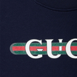 ◆키즈◆25SS 키즈 로고 맨투맨 네이비 793528 XJGPJ 4392