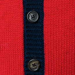 ◆14주년◆애니멀 패턴 울 브이넥 가디건 네이비 74HA0770