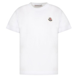◆키즈◆23SS 키즈 로고 패치 티셔츠 화이트 8C000 33 83907 001