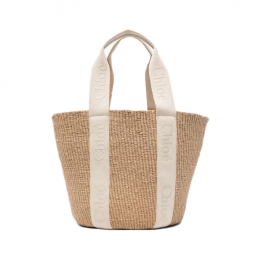 ◆당일◆25FW 로고 스트랩 라지 우디 바스켓백 클라우디 크림 CHC23AS380L18 20S