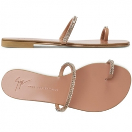 ◆당일◆24SS 컬러풀 스트랩 토링 플랫 샌들 핑크베이지 E100038 012