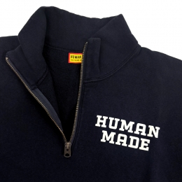 26SS 로고 프린트 하프 집업 맨투맨 네이비 HM30CS010 NAVY