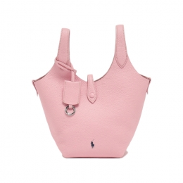 ◆당일◆26SS 포니 로고 플레이 레더 토트/크로스백 핑크 428944657 003