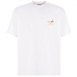 ◆당일◆23SS 패럿 슬로건 프린트 티셔츠 화이트 TS110 CREAM