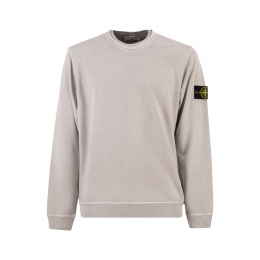 26SS 와펜 패치 더블넥 말파일 플리스 맨투맨 펄그레이 L1S15 6100034 S0060 V0161