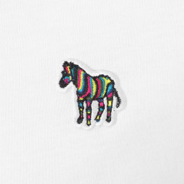 26SS 지브라 로고 패치 반팔 티셔츠 화이트 M2R 011R KZEBRA 01