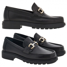 ◆당일◆25FW 더글라스 DUGLAS 더블 간치니 로퍼 블랙 0768108