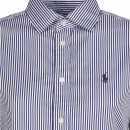 ◆당일◆24FW 포니 자수 스트라이프 셔츠 네이비 211891379 001