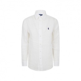 ◆당일◆26SS 포니 자수 클래식핏 린넨 셔츠 화이트 211970730 518