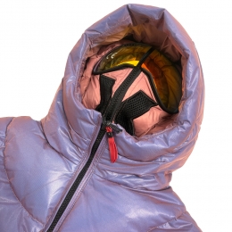 ◆키즈◆여성 라운드 퀄팅 투톤 본디드 고글패딩 새먼/바이올렛 GG 765R T MBT5 424