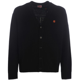 ◆당일◆22FW 보크 플라워 로고 자수 브이넥 울 가디건 블랙 5CA343 3LC 99