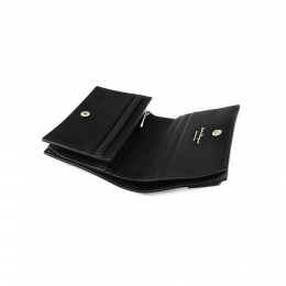 ◆당일◆25FW 금장 바라 보우 코인 반지갑 블랙 22-D515 0725300