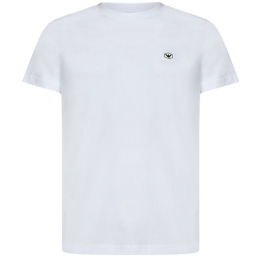 ◆당일◆24SS 루버 로고 패치 티셔츠 화이트 8N1TQ6 1JRGZ 0100