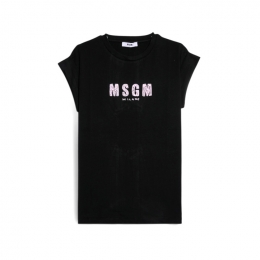 ◆키즈◆키즈 저지 티셔츠 블랙/핑크 S6MSJGTH070 11088