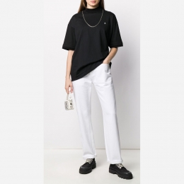 ◆11주년◆ A자수 로고 체인 넥크리스 티셔츠 블랙 12112076 BLACK