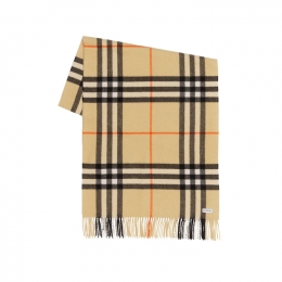 ◆당일◆26SS 워시드 자이언트 체크 캐시미어 머플러 샌드 8085931