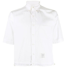 ◆당일◆23FW 로고 패치 체스트 포켓 셔츠 화이트 MWS257A 06272 100