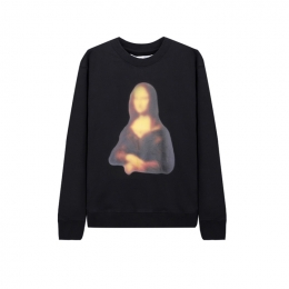 ◆15주년◆블러 모나리자 프린팅 기모 맨투맨 블랙 OMBA035F20FLE004 1010