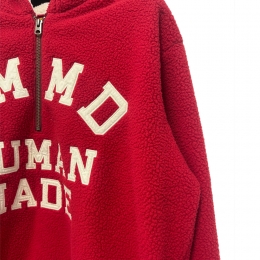 26SS 하프 집업 플리스 후드티 레드 HM30CS008 RED
