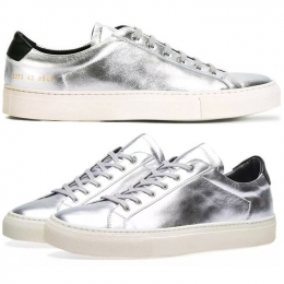 ◆당일◆24SS 여성 아킬레스 레트로 로우탑 스니커즈 실버/블랙 2073 0547