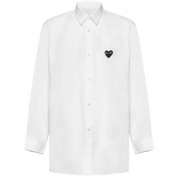 ◆당일◆25FW 블랙 하트 와펜 셔츠 화이트 AX-B004-051-2