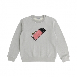 ◆14주년◆초코렛바 패치 맨투맨 그레이 700TS53 804