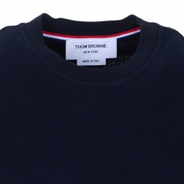 26SS 사선 완장 텍스쳐드 피케 4바 티셔츠 네이비 FJS222A J0248 415