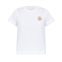 ◆당일◆25FW 플라워 로고 프린트 티셔츠 화이트 8C000 23 89AJS 00A