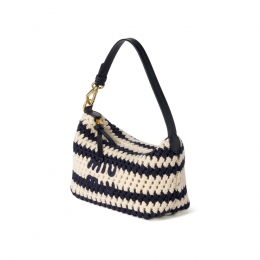 ◆당일◆26SS 크로셰 파우치 토트백 블루/화이트 5NE841 2IBA F022X