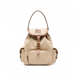 26SS 멀티 포켓 캔버스 레더 백팩 베이지 5BZ043 2IBQ F0DAB