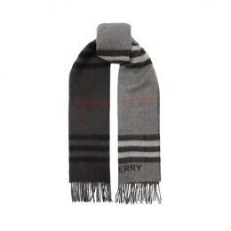 ◆당일◆25FW 콘트라스트 자이언트 체크 캐시미어 머플러 그레이/차콜 8059277